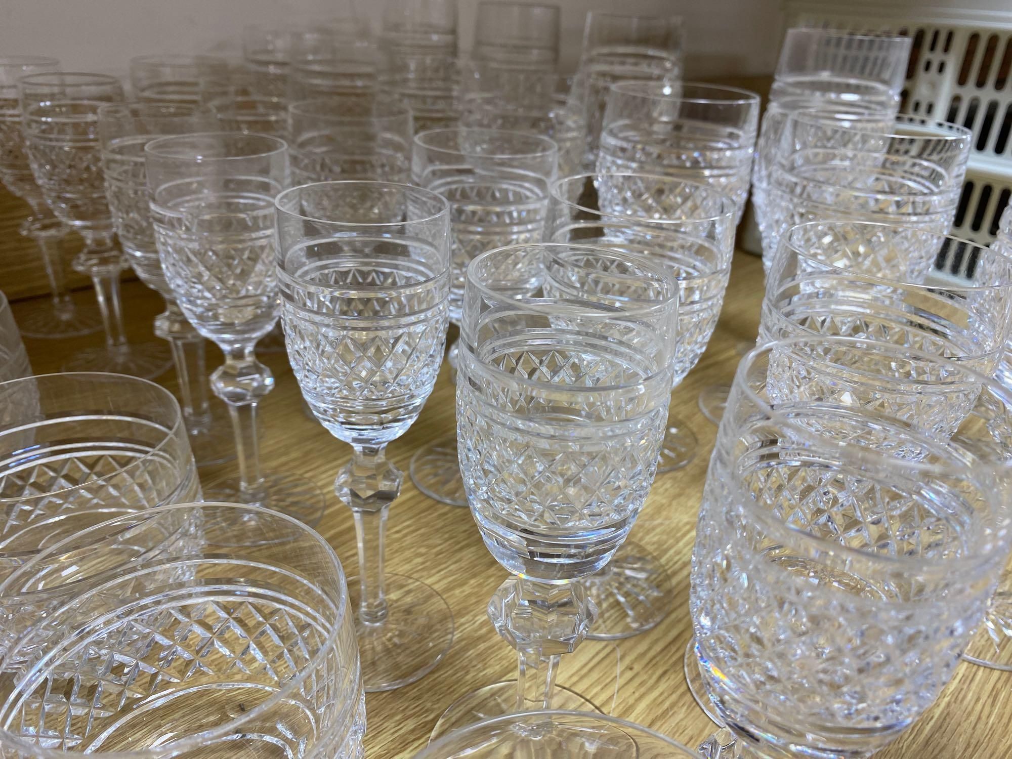 A suite of Waterford cut drinking glasses for eight settings (48)